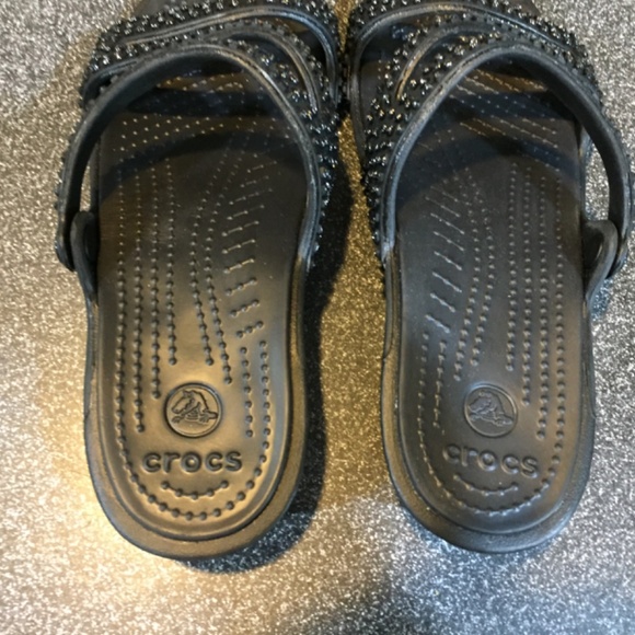 CROCS Black Studded Sandals - Picture 14 of 15